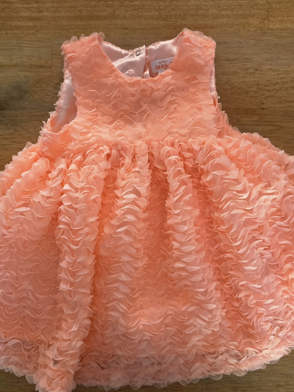 Carter's Peach Ruffle Tulle Party Dress for Girls